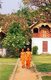 Thailand: Monks in front of the ho trai (library), Wat Chiang Man, Chiang Mai
